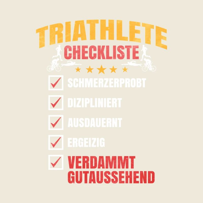 Triathlet Checkliste Motiv