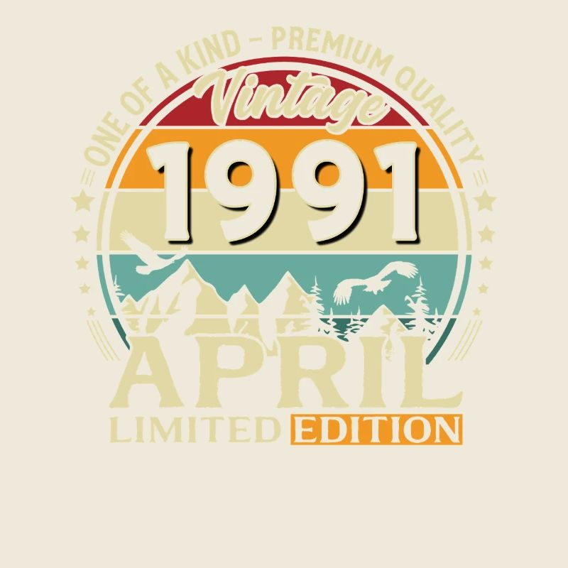 35. Geburtstag Geschenk Mann Original April 1991