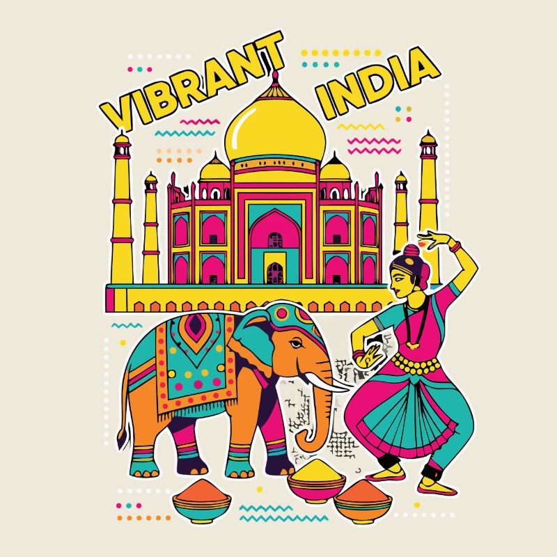 Taj Mahal de l’Inde vibrante