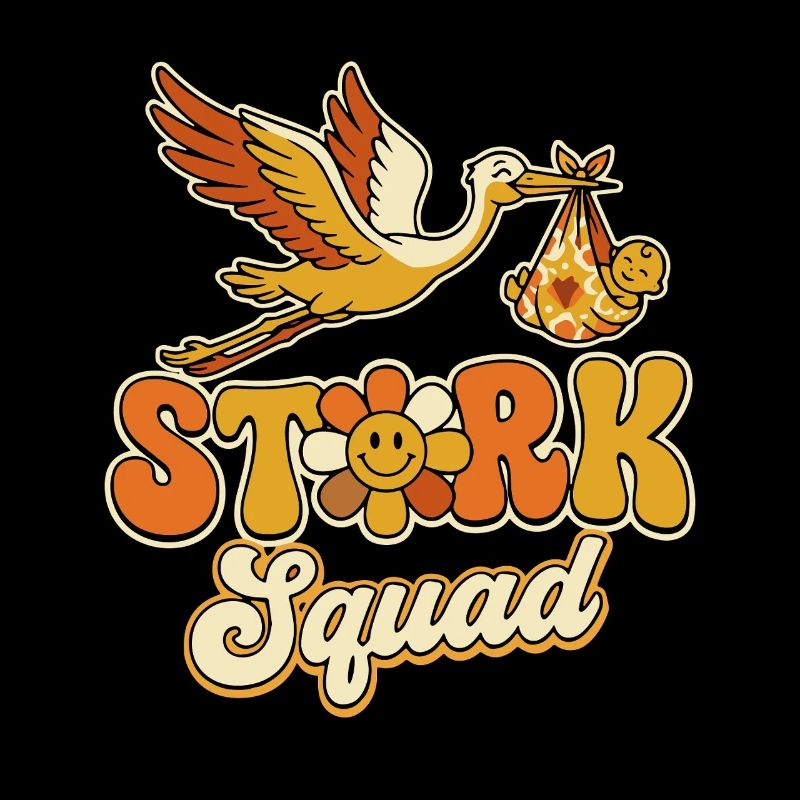 Stork Squad Retro Style