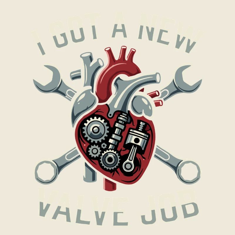 Anatomisches Herz Ventil Humor Motiv