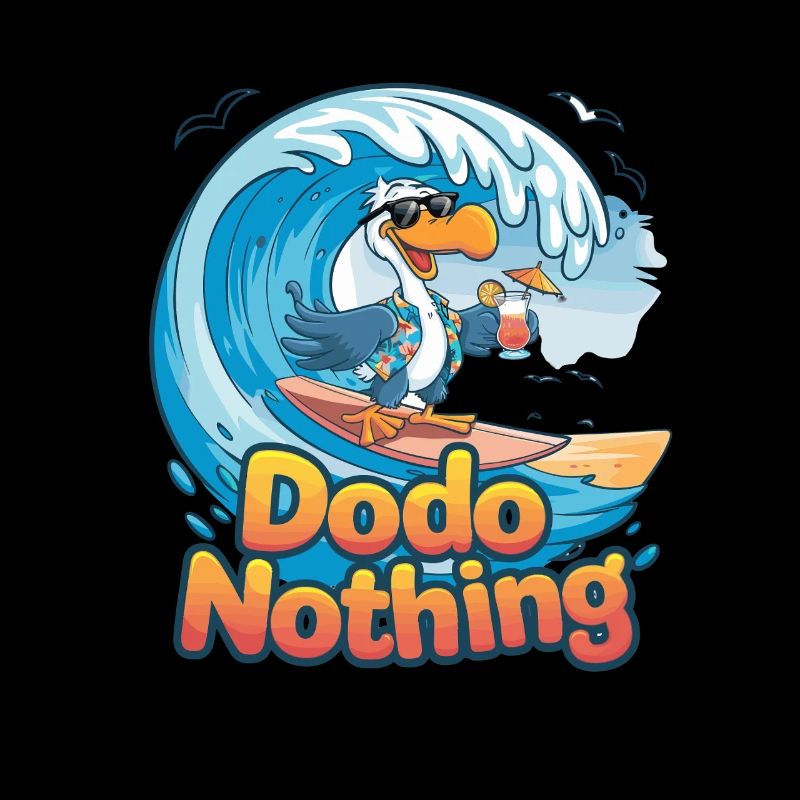  Dodo Nothing Lustiger Surfender Dodo Vogel Sommer