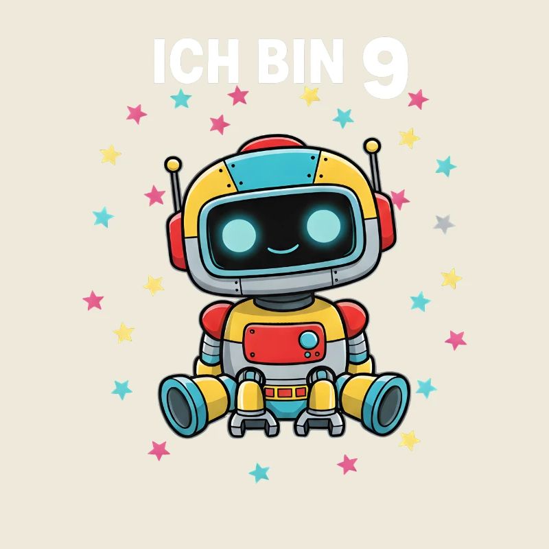 Ich bin 9 - Süßes Roboter zum 9. Geburtstag