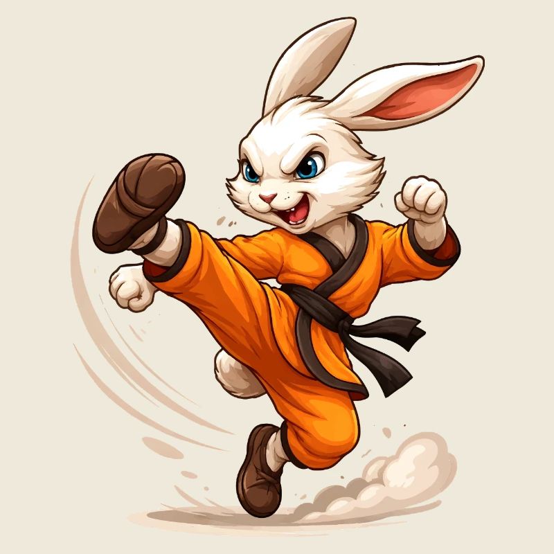 Hase Kung Fu Karate Ninja Fun Design