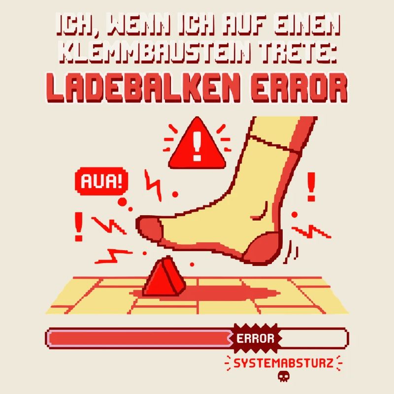 Klemmbaustein Schmerz Systemabsturz Pixel Design