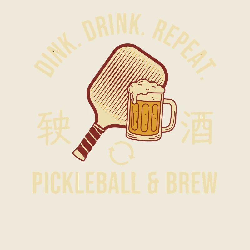 Pickleball-Spaßspieler Dink Drink Repeat