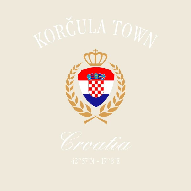 Korčula Kroatien Wappen Krone – Reise Souvenir