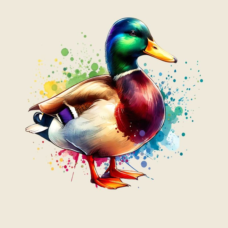 Motif de canard colvert