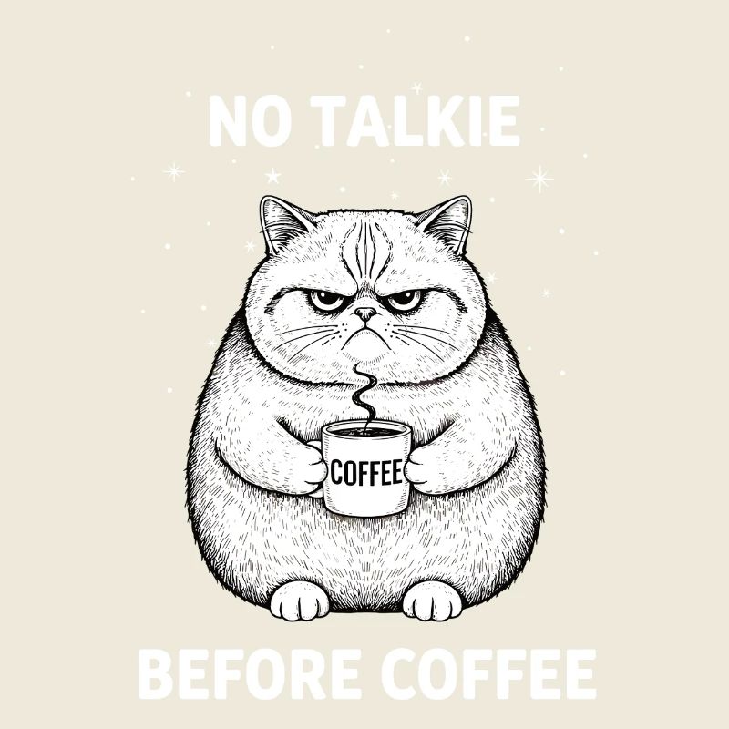 Pas de conversation devant un chat amateur de café