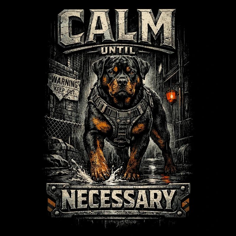 Rottweiler Hund Calm Until Necessary