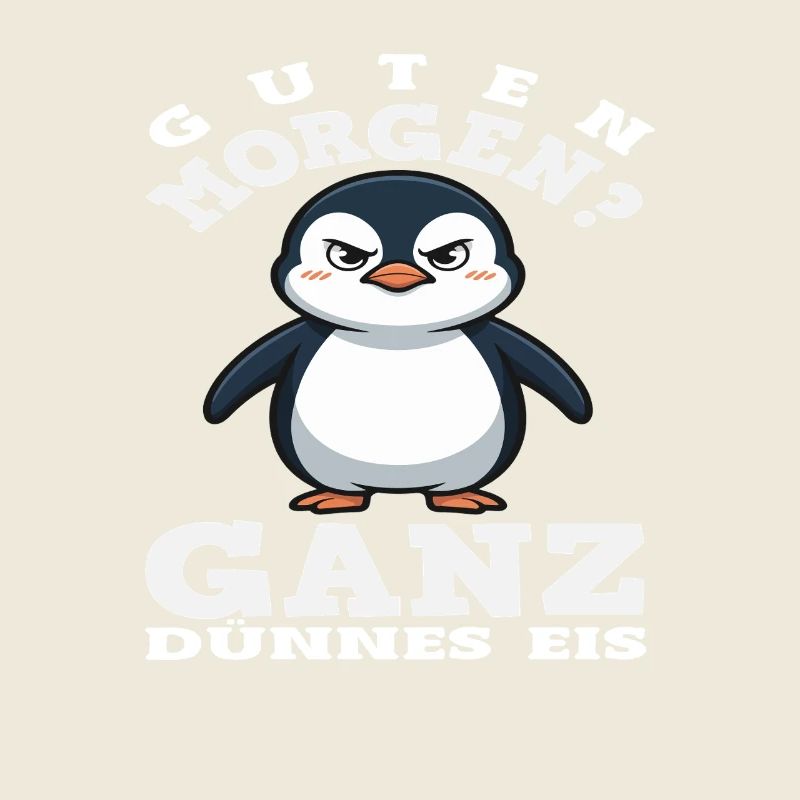 Guten Morgen Ganz dünnes Eis Pinguin
