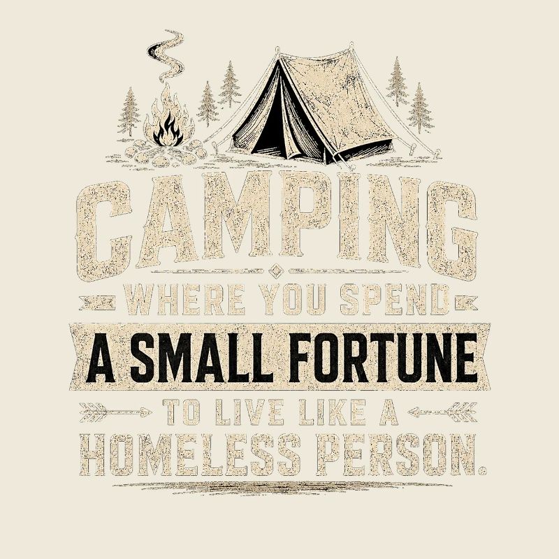 Diction de luxe du camping : blague sur le prix des tentes