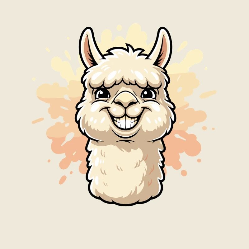 Alpaca Smile Paint Splash