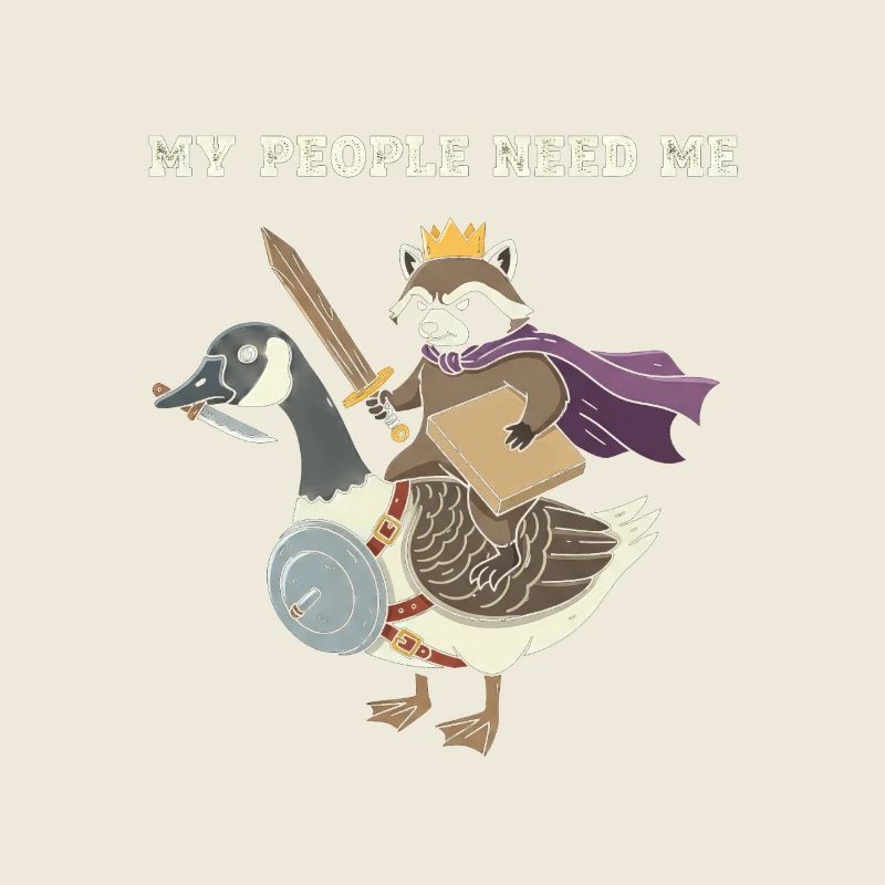 Raccoon King on Duck Knight