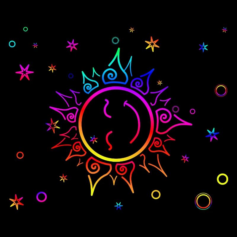 Smiling Sun Gradient Rainbow