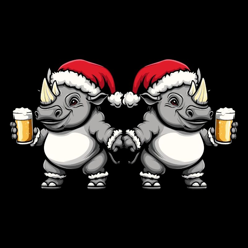 Nashorn Weihnachten Bier Team