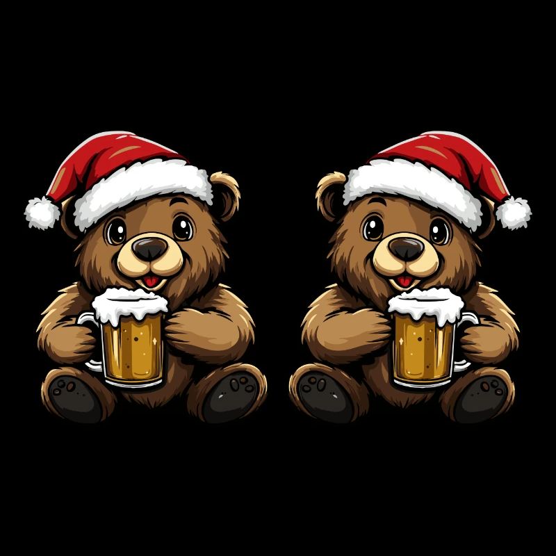 Équipe de la bière de Noël Bear