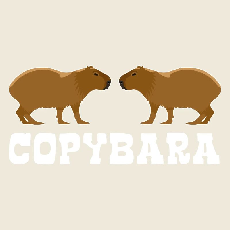Copybara - Capybara Wortspiel - doppelt