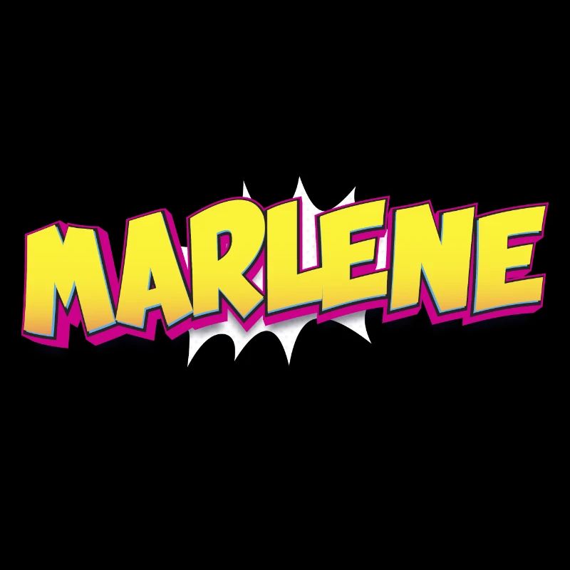 Marlene benutzerdefinierter Name Comic-Stil Pop-Art,