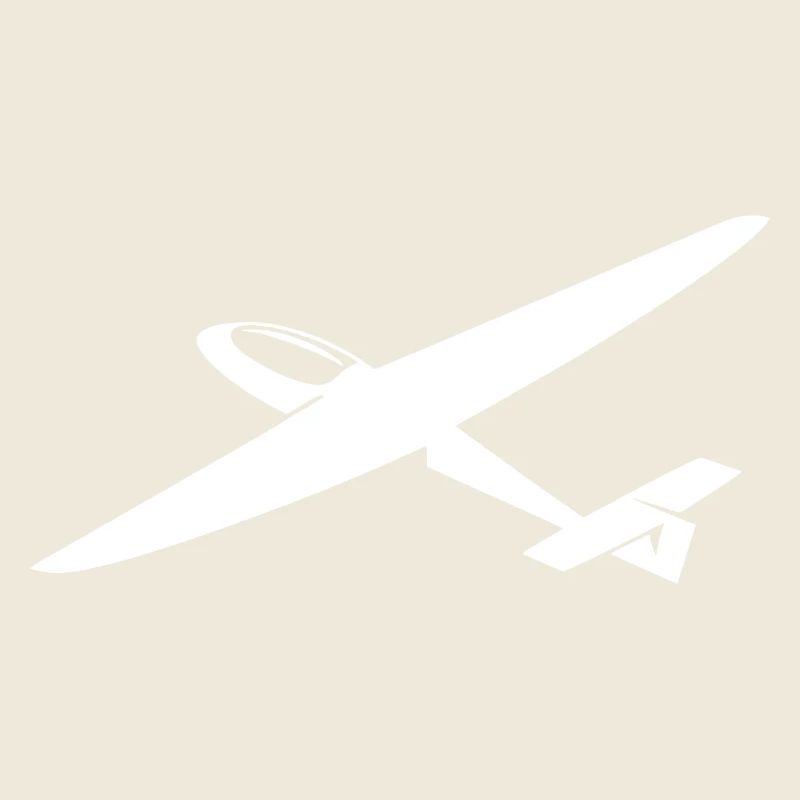 Minimalist Glider Pilot Silhouette