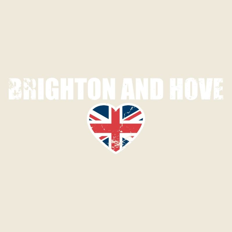 Brighton And Hove Royaume-Uni Vintage Drapeau britannique
