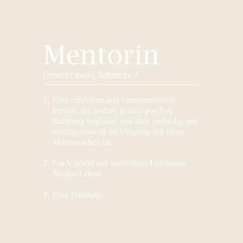 Mentorin LiA Definition Lehrerin
