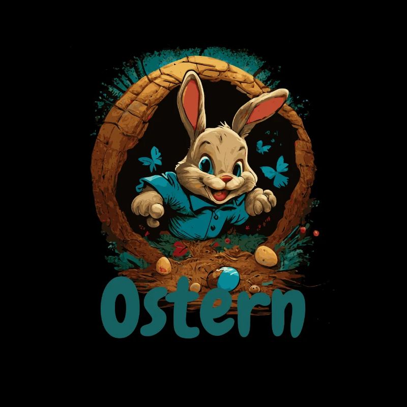 Ostern Osterhase im Osterkorb Hase Easter Egg