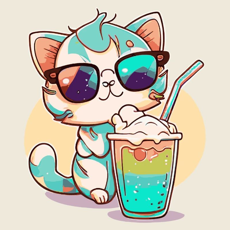 Cat on the beach