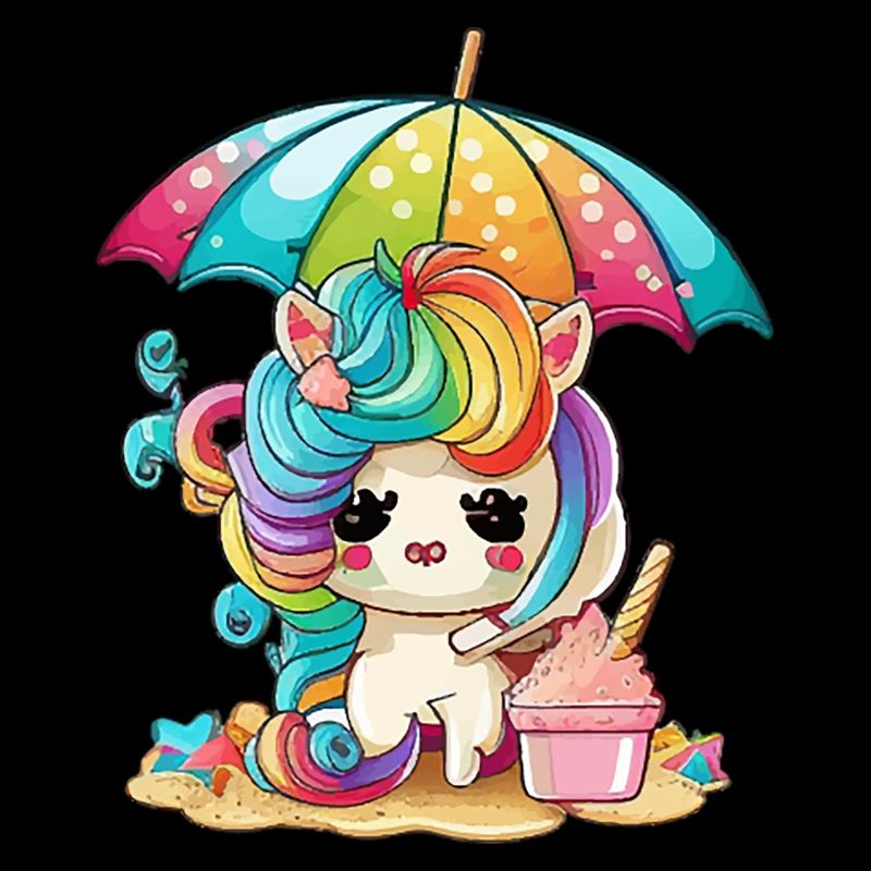 Euphorie de la licorne - colorée et heureuse