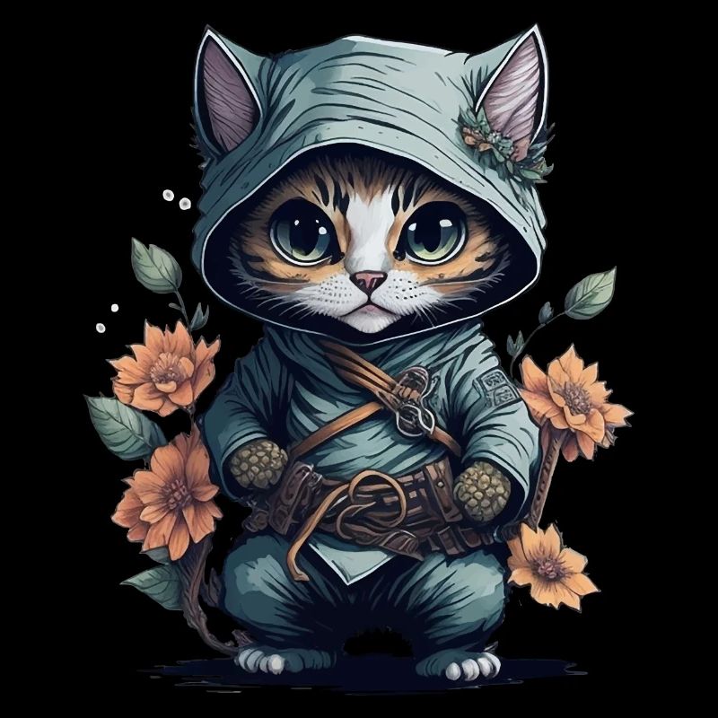 Show your thirst for adventure with the ninja cat