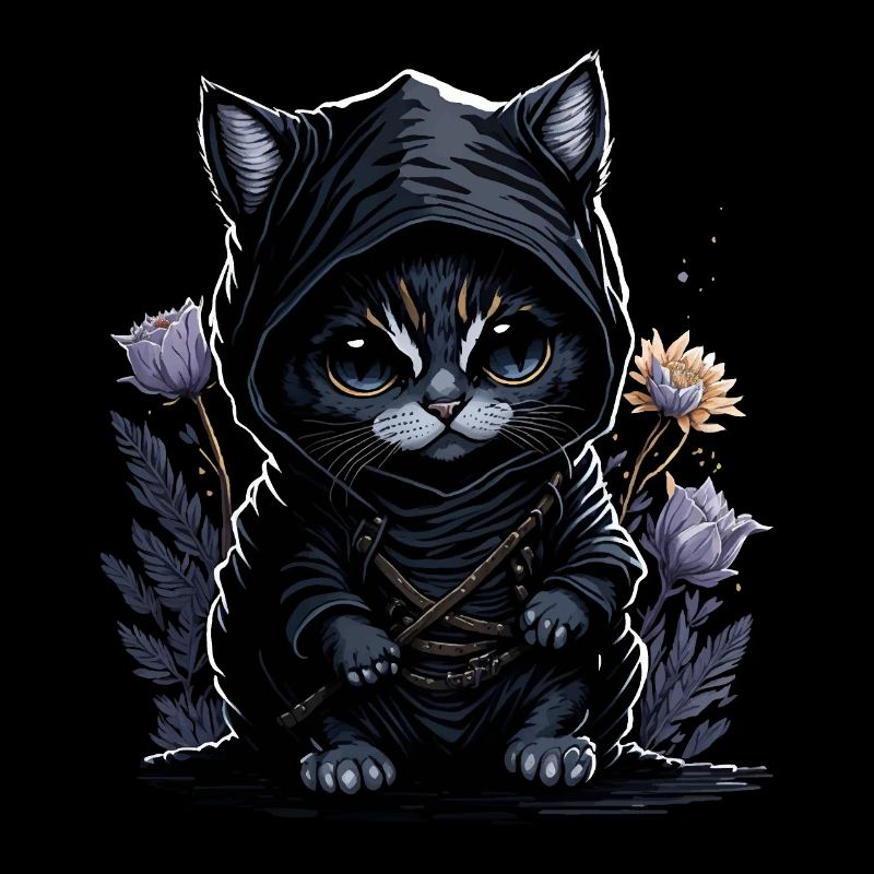 Fühle dich episch mit der Ninja-Katze