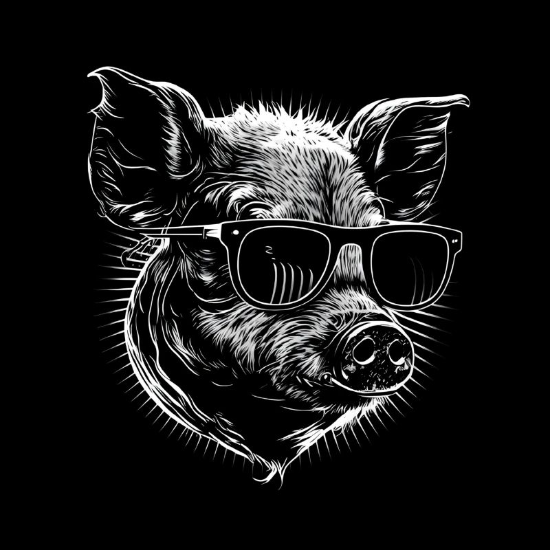 Schwein mit Sonnenbrille | Cooles Schwein