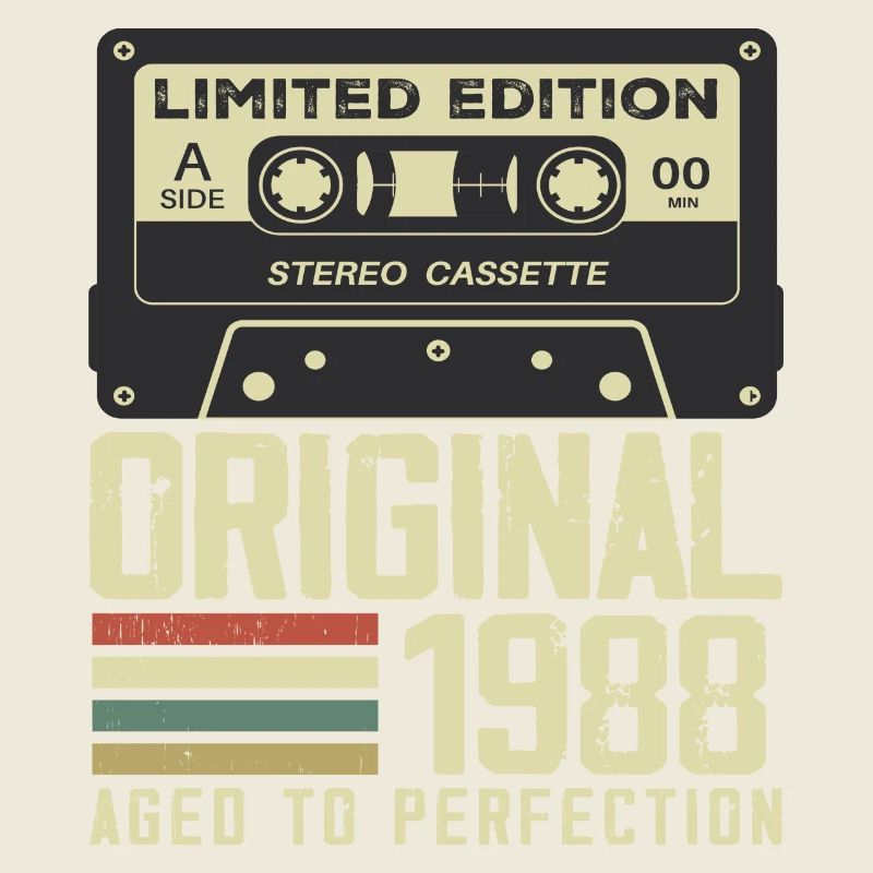 36th Retro Style Anniversary Gift 1988