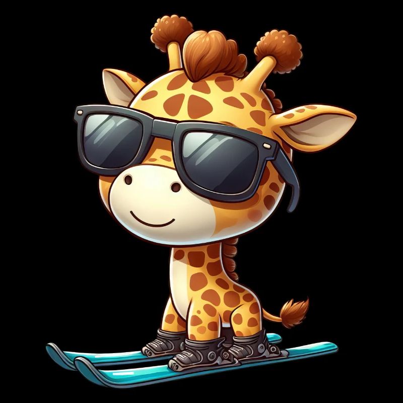 Snowboard Giraffe, Wintersport Tier