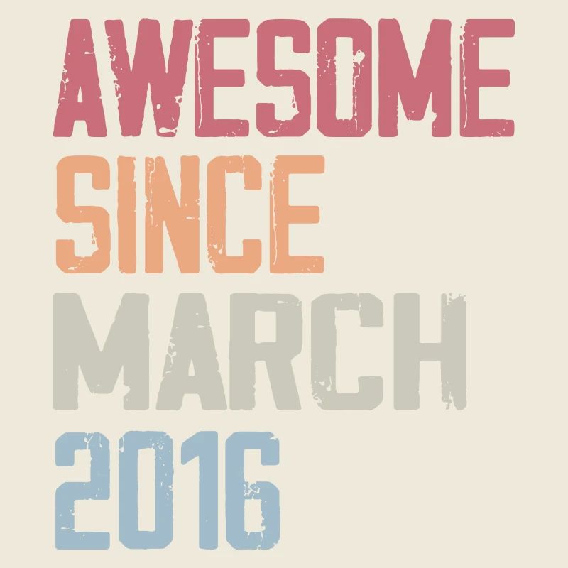 2016 Mars Naissance Anniversaire Mars 2016 Cadeau