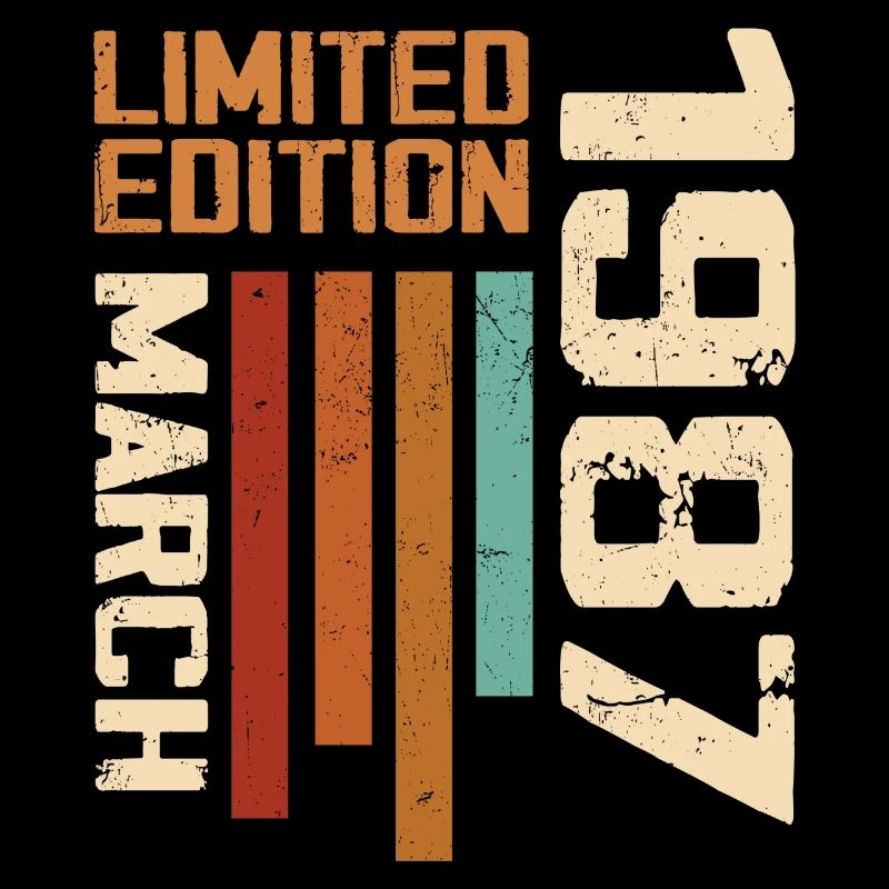 Mars 1987 Anniversaire 1987 Retro 1987 Mars