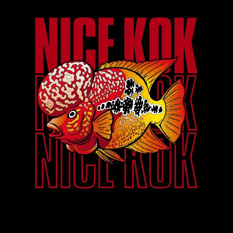 Nice Kok Funny Flowerhorn Cichlid Fish Keeper