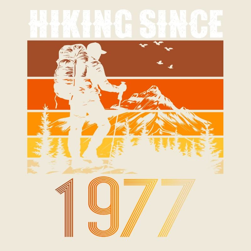 Hiking since 1977, Vintage Geburtstag Geschenk