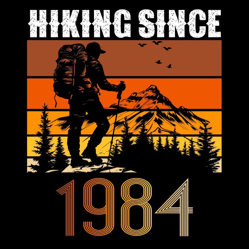 Hiking since 1984, Vintage Geburtstag Geschenk