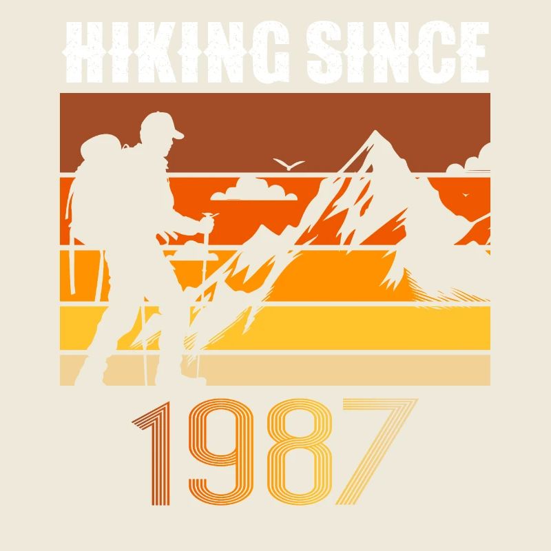 Hiking since 1987, Vintage Geburtstag Geschenk