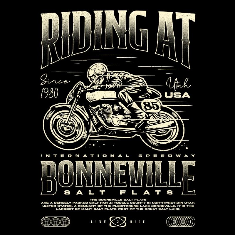 Bonneville Salt Flats Motorrad Geburtstag 1980