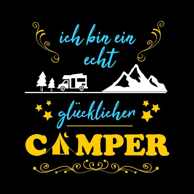 Camping echt glücklicher Camper Geschenk Mann