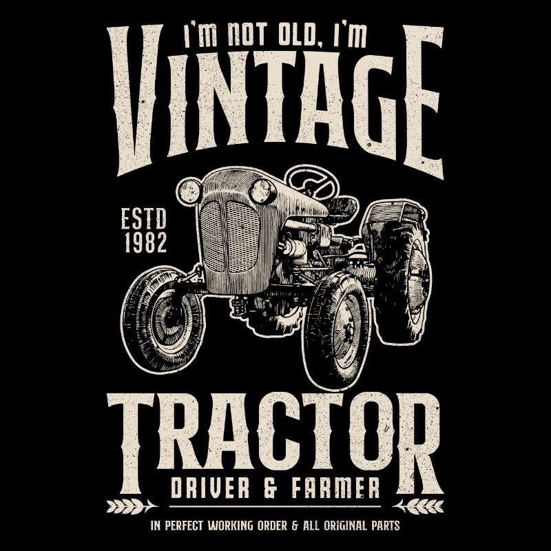Oldtimer Traktor Bauer Geburtstag Jahrgang 1982