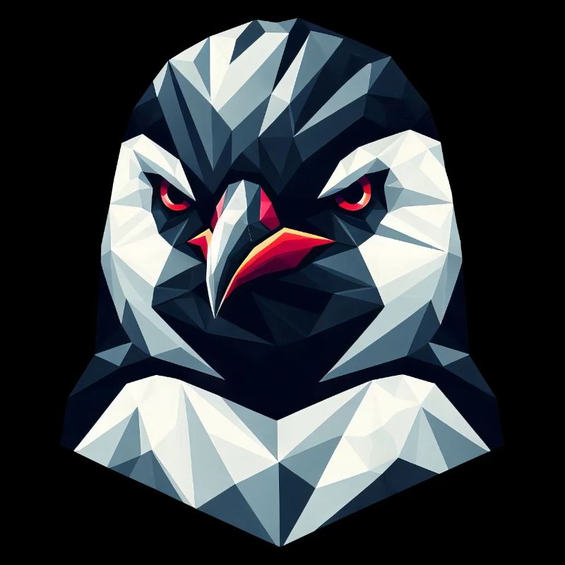Pinguin Porträt Geometrie Kunstdesign