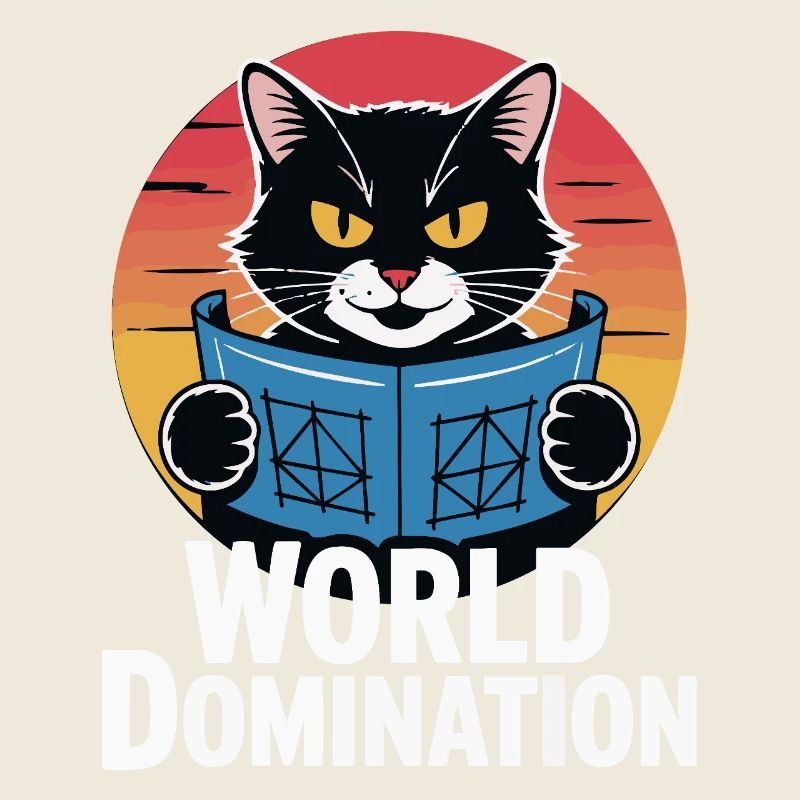 Domination mondiale – un chat avec de grands projets