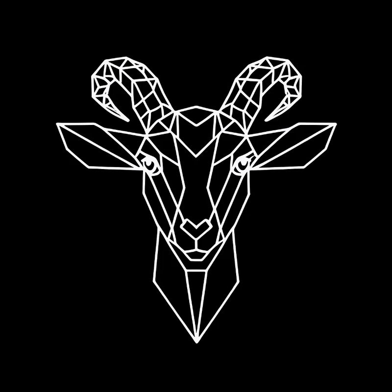 Ziege Polygon – Geometrisches Tierdesign modern
