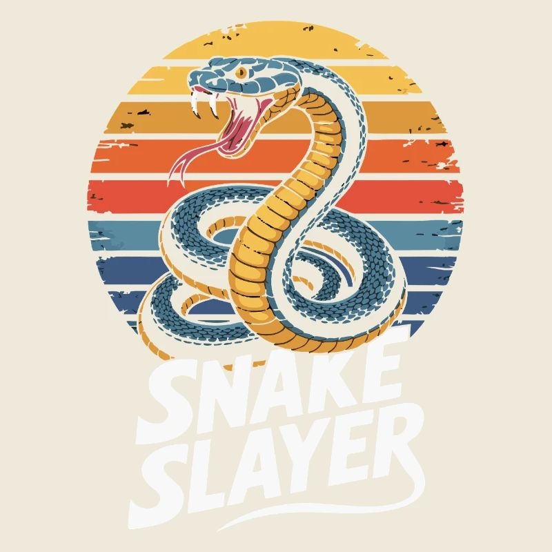 Chasseur de serpents – Retro Schlange Design