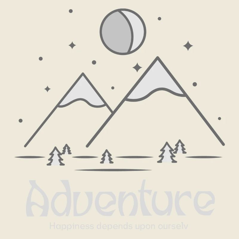 Mountain range, Minimalist style