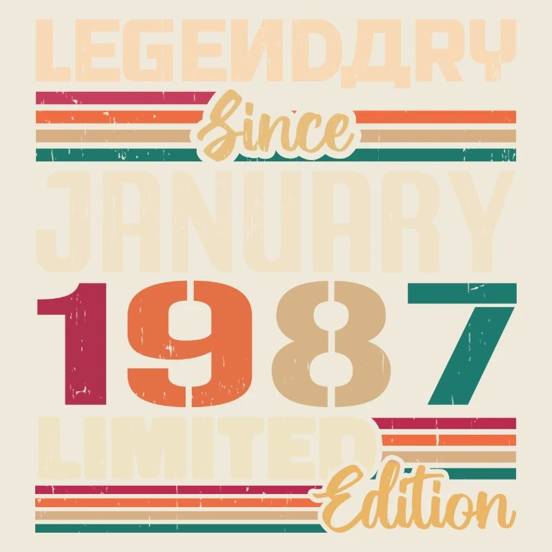 Cadeau d’anniversaire Né en Janvier 1987 - 1987