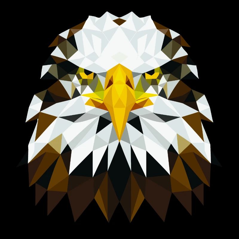 Aigle géométrique abstrait - Design de couleur